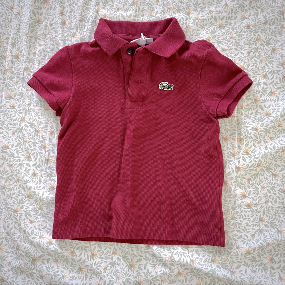 Maroon Lacoste Polo, 2T